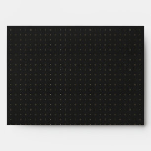 Minimalist Geometric Gold on Black Envelope
