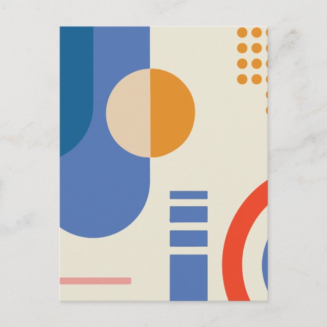 Minimalist geometric  holiday postcard (Front)