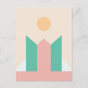 Minimalist Geometric Holiday Postcard