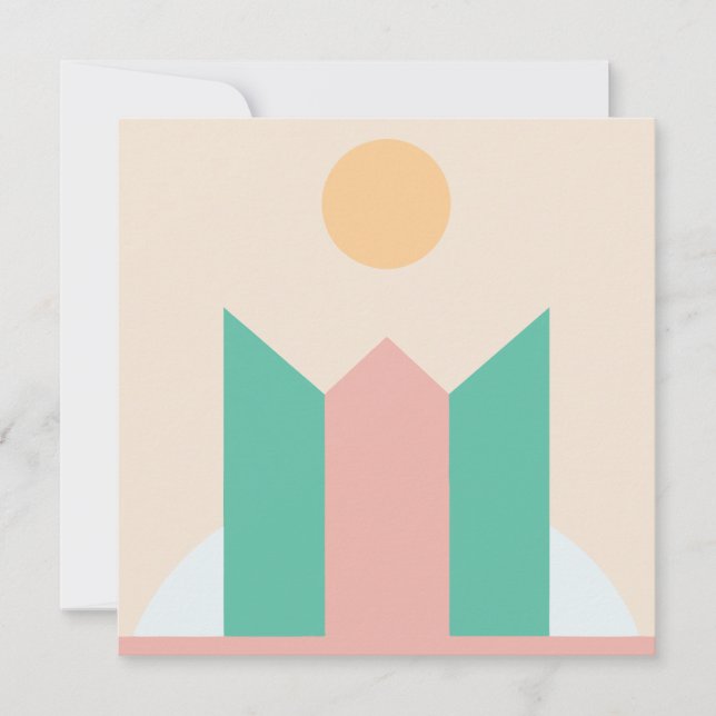 Minimalist Geometric Invitation (Front)