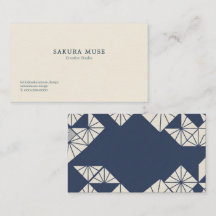 Minimalist Geometric Japanese Business Card 