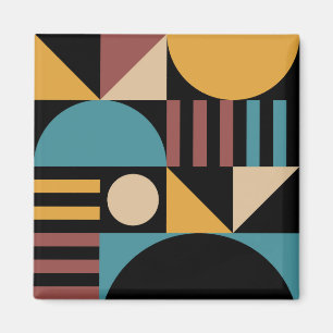 Minimalist Geometric Mid Century Modern Abstract Magnet