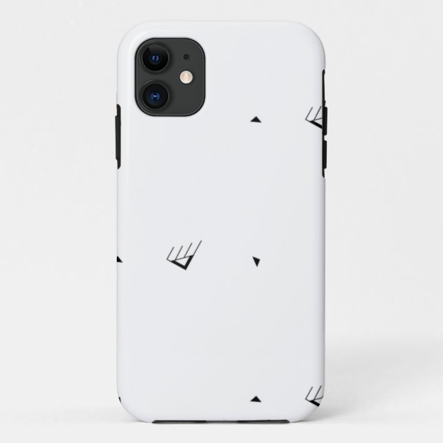 Minimalist Geometric Pale Grey iPhone Case (Back)