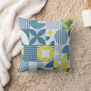 Minimalist geometric pattern with simple shapes  cushion