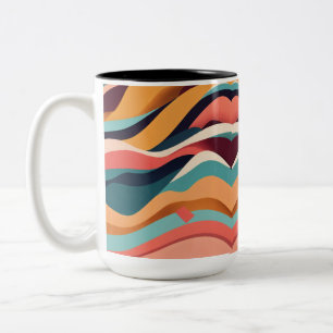 Minimalist Geometric Patterns - Two-Tone Mug (15 o