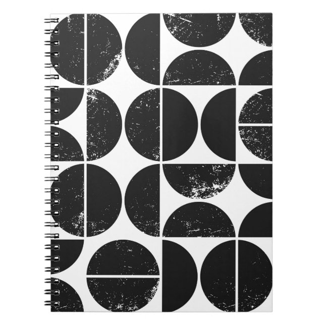 Minimalist geometric: Scandinavian semicircles. Notebook (Front)
