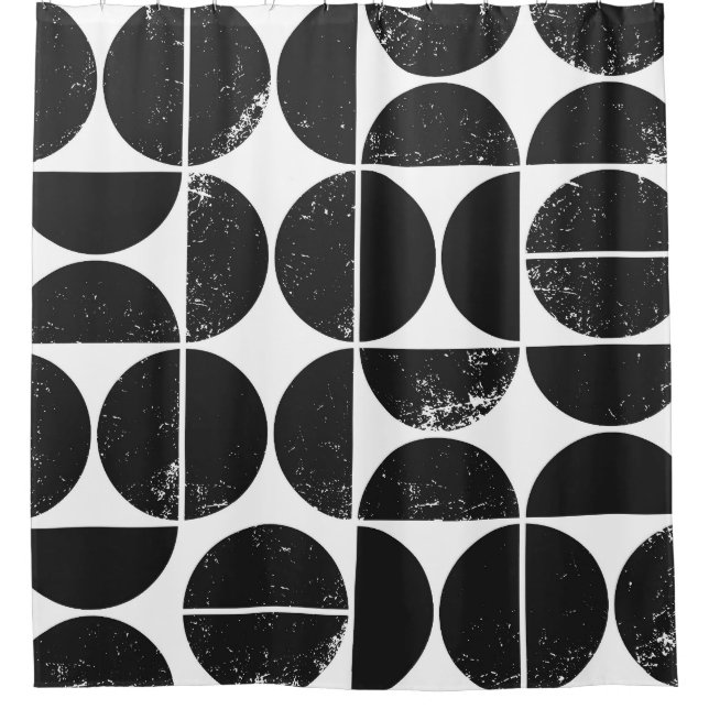 Minimalist geometric: Scandinavian semicircles. Shower Curtain (Front)