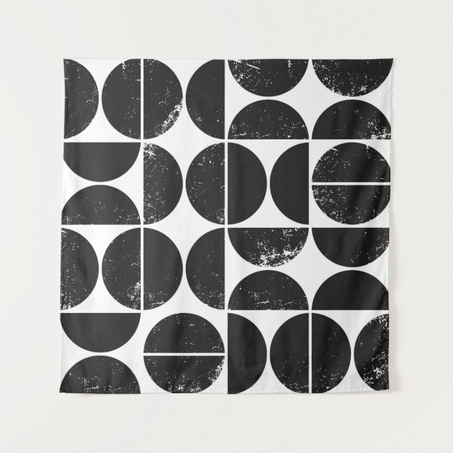 Minimalist geometric: Scandinavian semicircles. Tapestry (Front)