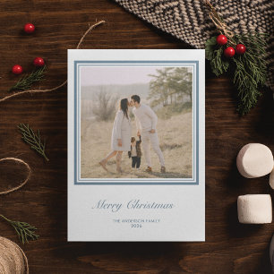 Minimalist Geometric Square Personalized Christmas Holiday Card