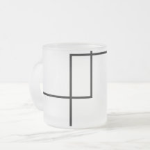 Minimalist Geometric Squares Frosted Glass