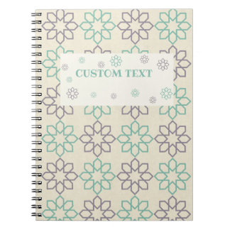 minimalist geometric tiles with custom titles notebook