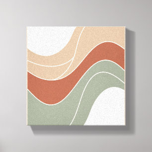 "Minimalist Geometric Wave Wall Art – Scandinavian