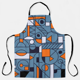 Minimalist Geometry: Retro Abstract Poster Apron