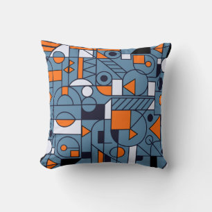 Minimalist Geometry: Retro Abstract Poster Cushion