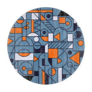 Minimalist Geometry: Retro Abstract Poster Cutting Board