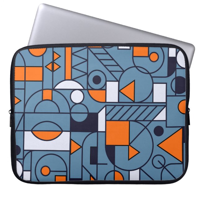 Minimalist Geometry: Retro Abstract Poster Laptop Sleeve (Front)