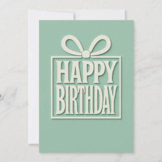 Minimalist Gift Box Birthday Card