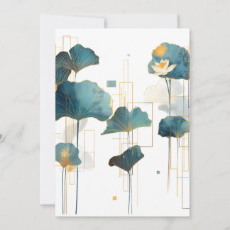Minimalist Ginkgo Lotus Zen Line Announcement