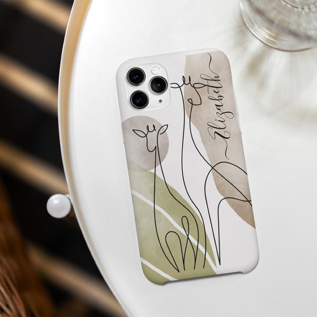 Minimalist Giraffe Continuous Line Art Drawing  Case-Mate iPhone Case (Creator Uploaded)