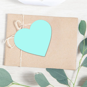 minimalist girly chic aqua blue Turquoise Heart Sticker