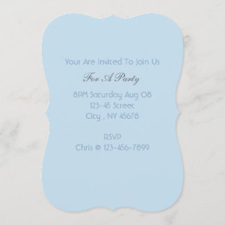 Minimalist girly chic beachy pastel aqua blue invitation
