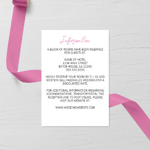 Minimalist Gladiolus Wedding Enclosure Card