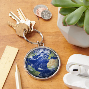 Minimalist Globe Accessory Travel & Nature Design Key Ring