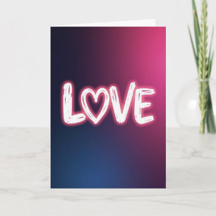 Minimalist Glowing Love Card