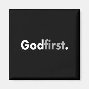 Minimalist God First Simple Christian  Magnet