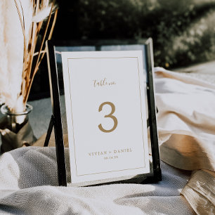 Minimalist Gold 5x7" Table Number