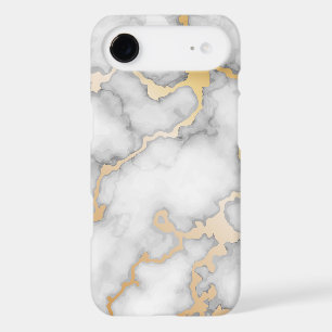 Minimalist Gold And White Marble