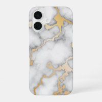 Minimalist Gold And White Marble