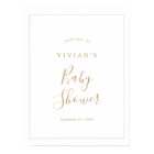 Minimalist Gold Baby Shower Welcome