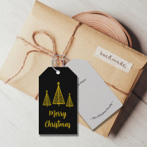 Minimalist Gold Black Merry Christmas