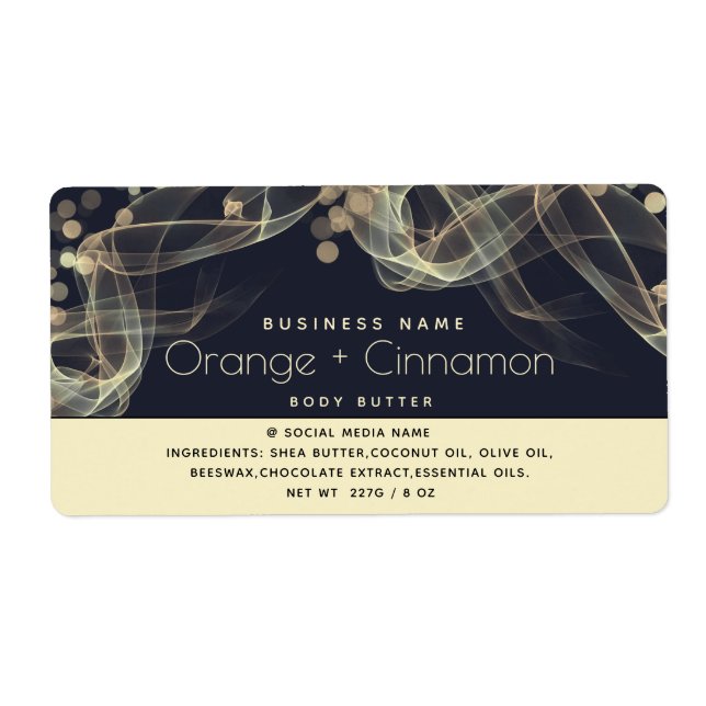 Minimalist gold bokeh Holiday modern Body butter   (Front)