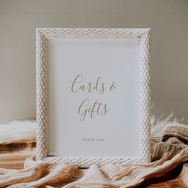 Minimalist Gold Cards and Gifts Sign (Creator Uploaded)