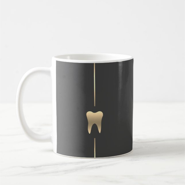 Minimalist Gold Dental Coffee Mug (Left)