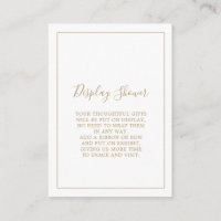 Minimalist Gold Display Shower