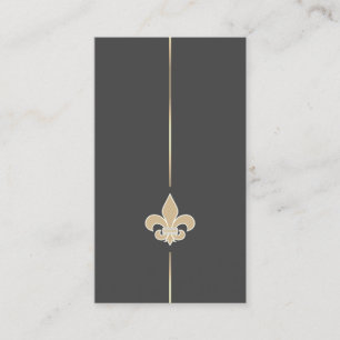 Minimalist Gold FLEUR DE LYS Business Card
