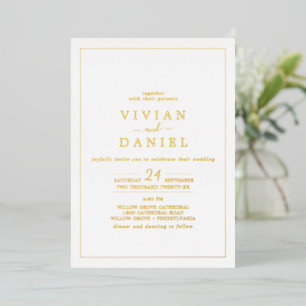 Minimalist Gold Foil All In One Wedding