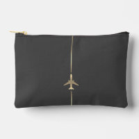Minimalist Gold Jet Small Travel Pouch Pilot Gift