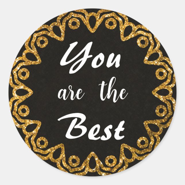 Minimalist Gold Mandala Appreciation Stickers (Front)