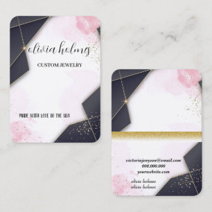 Minimalist Gold-Marbel Jewellery Business Card