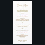 Minimalist Gold Modern Wedding Menu<br><div class="desc">Modern faux gold wedding menu featuring a simple design with the header in an elegant script typography and your menu in a minimalist sans serif font.  This chic wedding menu works well with any style of wedding.</div>