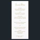 Minimalist Gold Modern Wedding Menu<br><div class="desc">Modern faux gold wedding menu featuring a simple design with the header in an elegant script typography and your menu in a minimalist sans serif font.  This chic wedding menu works well with any style of wedding.</div>