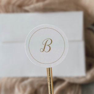 Minimalist Gold Monogram Wedding Envelope Seals
