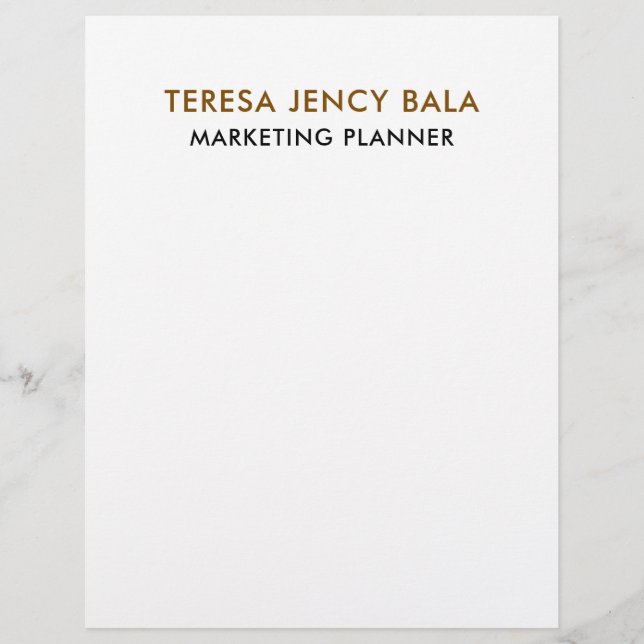 Minimalist Gold Professional Elegant letterhead (Front)