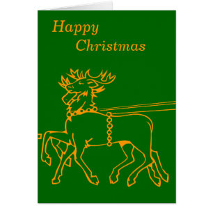 minimalist gold reindeer design for christmas