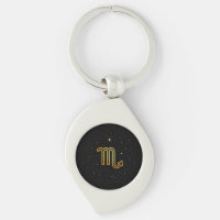 Minimalist Gold Scorpio Zodiac Keychain