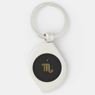 Minimalist Gold Scorpio Zodiac Keychain